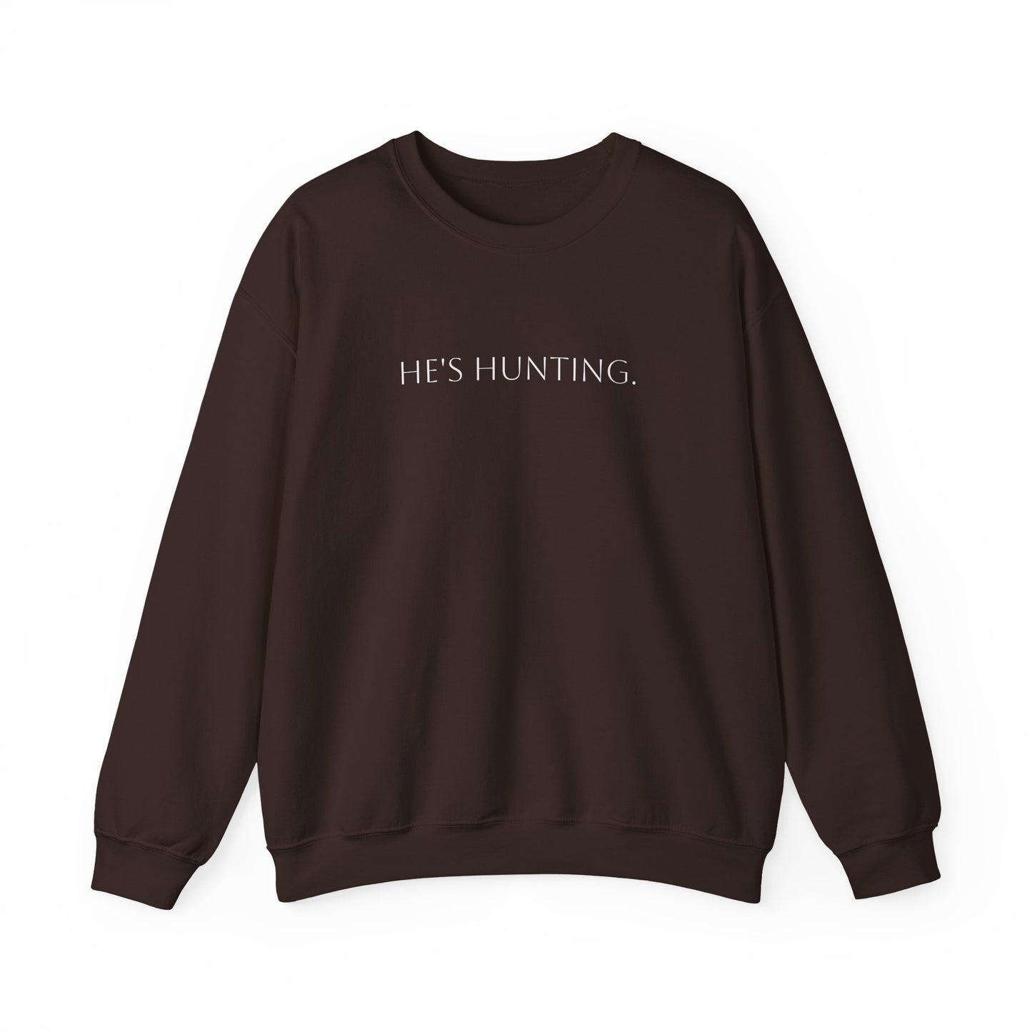 He's hunting.
