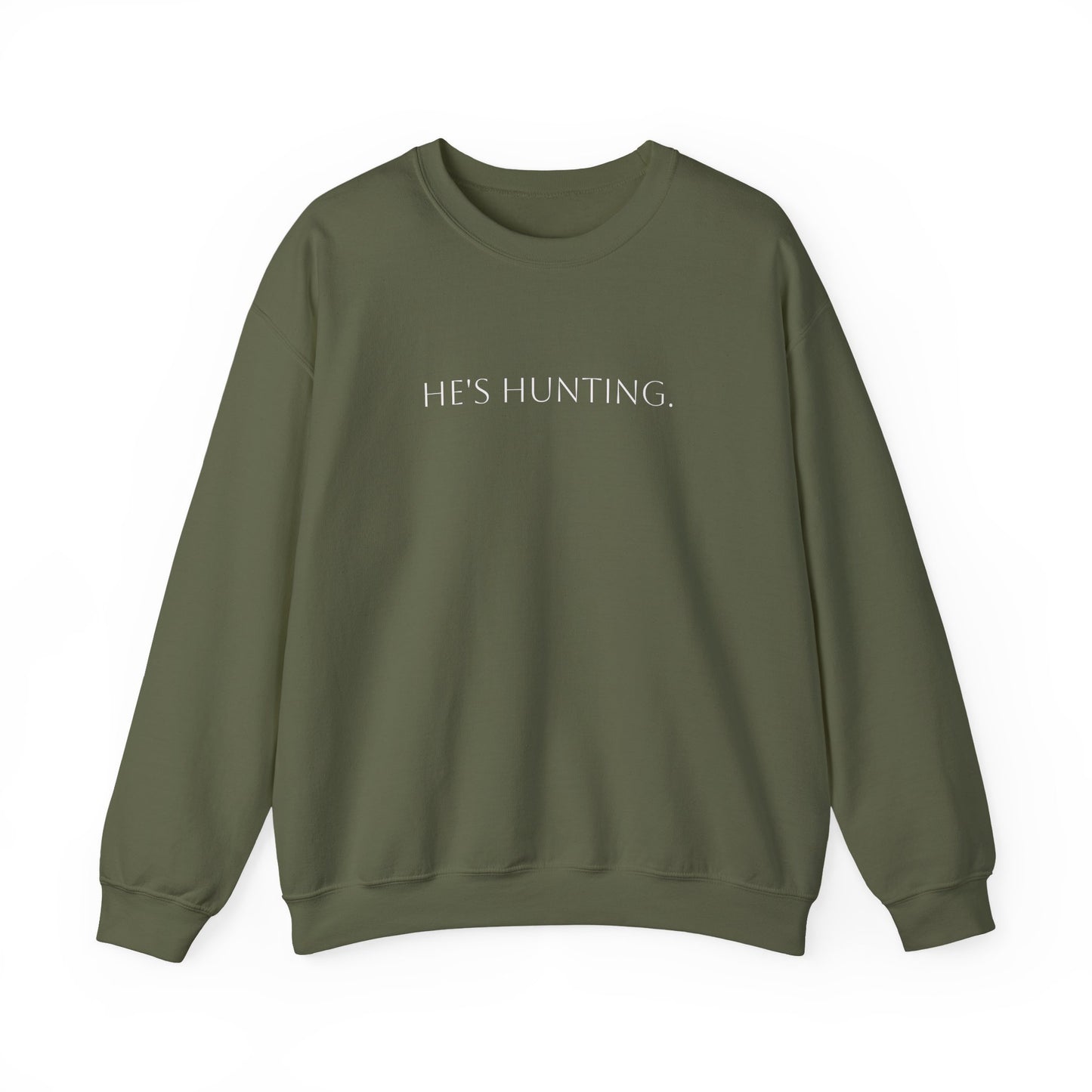 He's hunting.