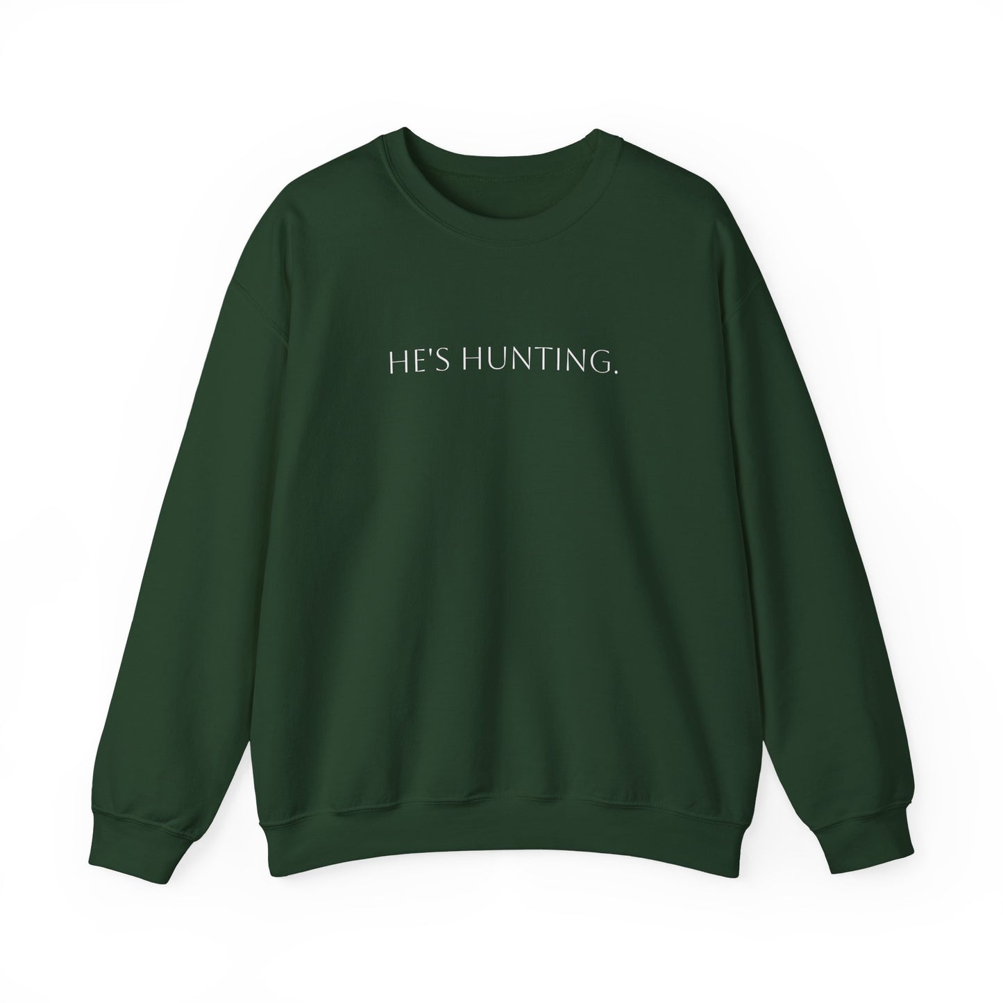 He's hunting.