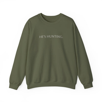 He's hunting.